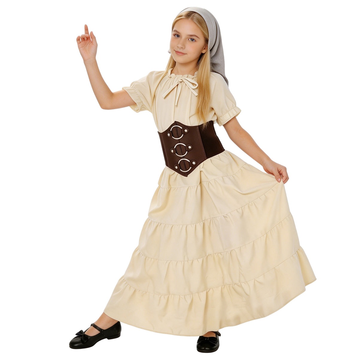 Children's Viking Costume Cosplay Set for Girls, Pirate Outfit, Halloween Performance Costume