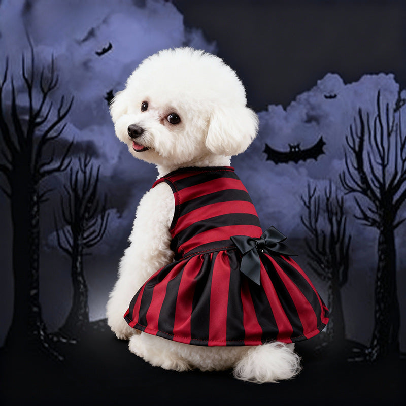 Halloween Pet Dress for Small Dogs, Cute Clown Wizard Printed Design
