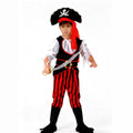 Halloween Pirate Captain Jack Cosplay Costume for Kids, Performance Outfit