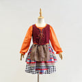 Witchy Style Halloween Children's Costume Performance Dress Medieval Cosplay Little Red Riding Hood Cloak Cape Dress