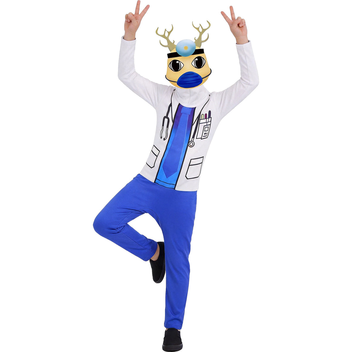 Kids Halloween Deer Doctor Animal Hospital Cosplay Costume – Horror Game Role Play Outfit