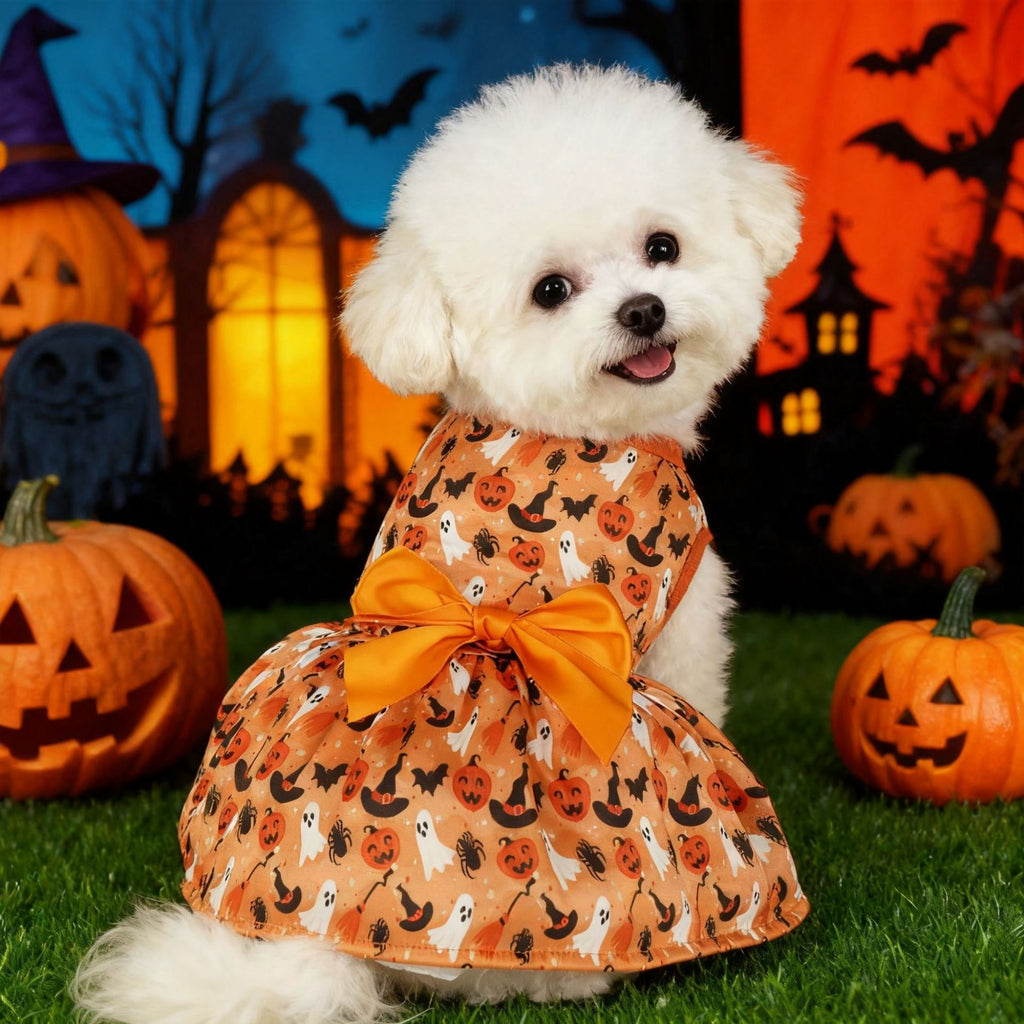 Pet Halloween Costume for Dogs, Pumpkin and Bat Design, New Fashion Dog Clothes