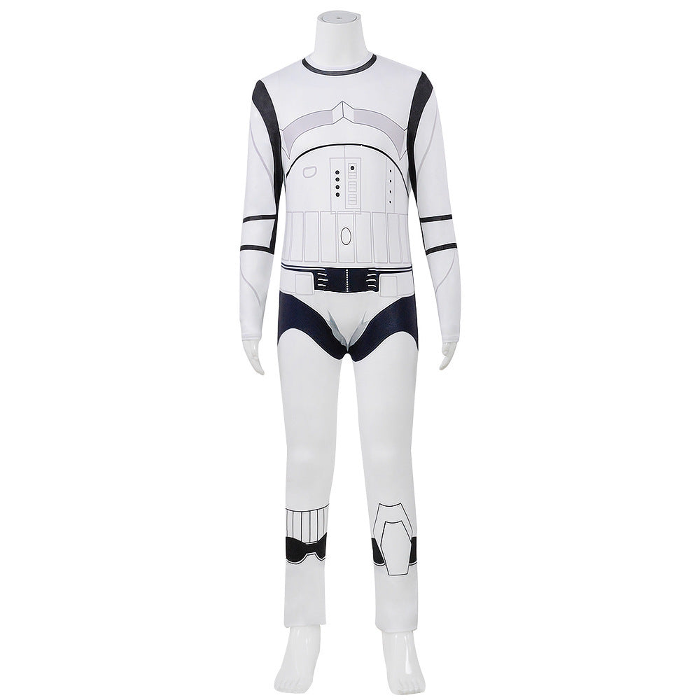 Children's Stormtrooper Star Wars Cosplay Costume, Halloween Black Soldier Outfit