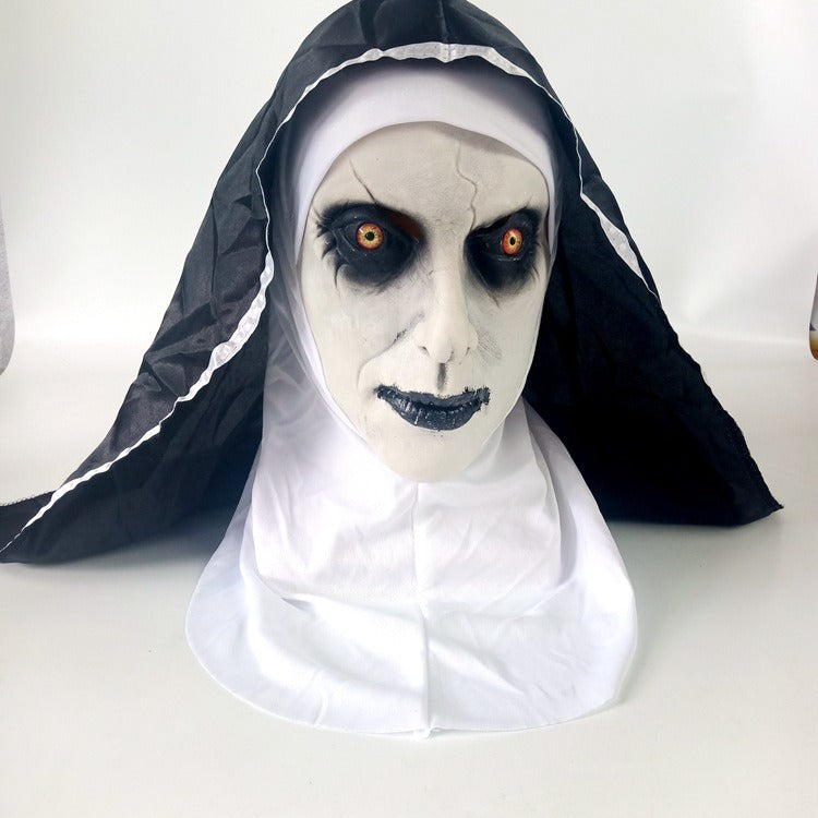Halloween Horror Ghost Face Latex Mask – Soul Summoning Sister Scary Trick Headcover