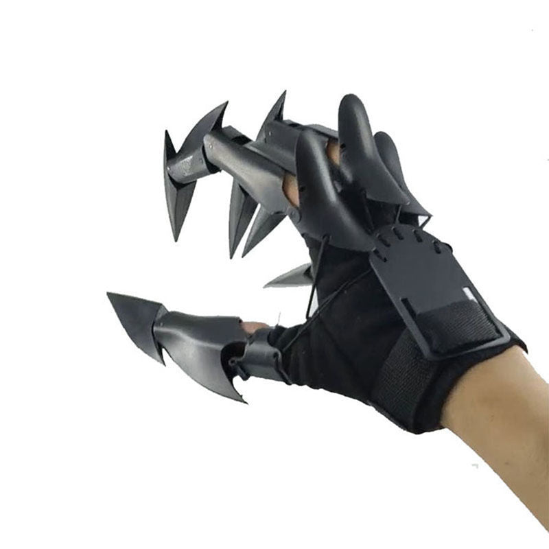 Halloween Black Dragon Claw Gloves – Flexible Jointed Horror Ghost Hand Role-Play Props