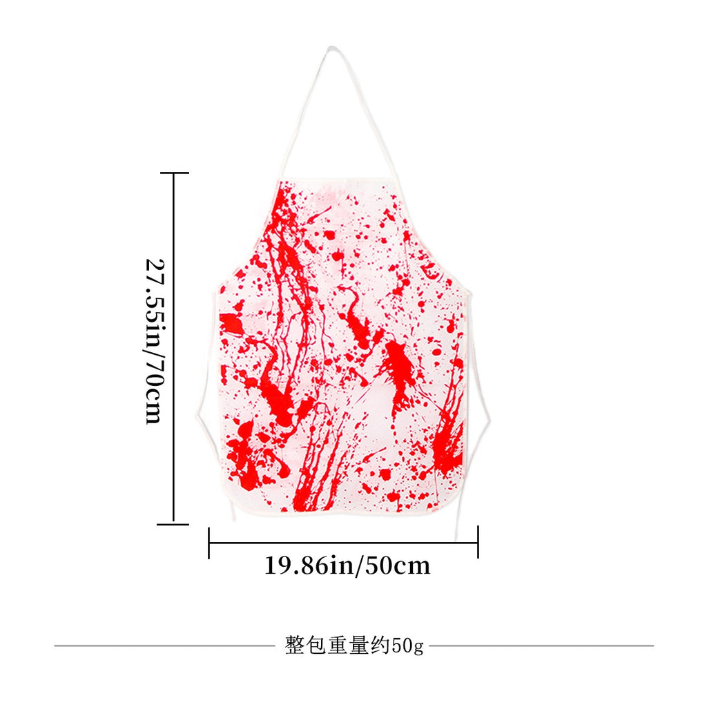 Halloween Horror Blood Prop Set – Handprint Gloves Socks Apron Masquerade Costume Accessories