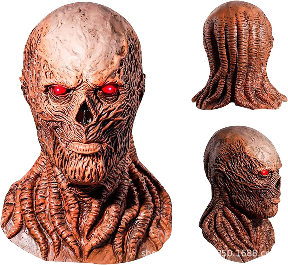 Halloween Stranger Things Vecna Latex Mask – Full Head Horror Terror Headgear Prop