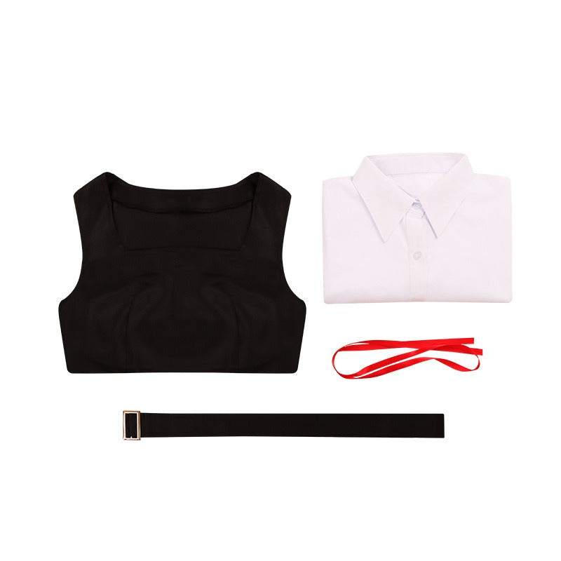 Adult Halloween Chainsaw Man Asa Mitaka Cosplay Costume – Anime School Uniform Outfit