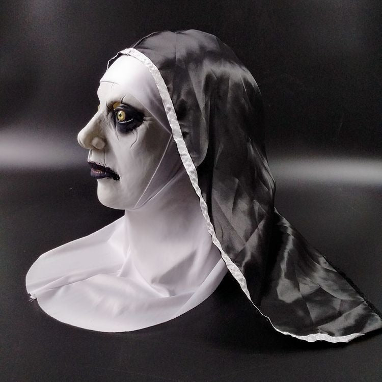 Halloween Horror Ghost Face Latex Mask – Soul Summoning Sister Scary Trick Headcover
