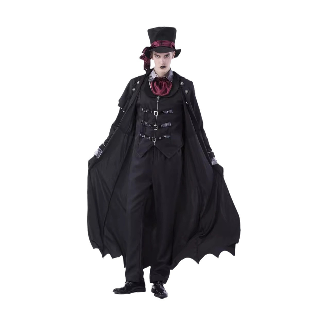 Vampire Costume Halloween Knight Performance Costume Role Play Dark Knight Anime Cosplay Costume for Men and Women