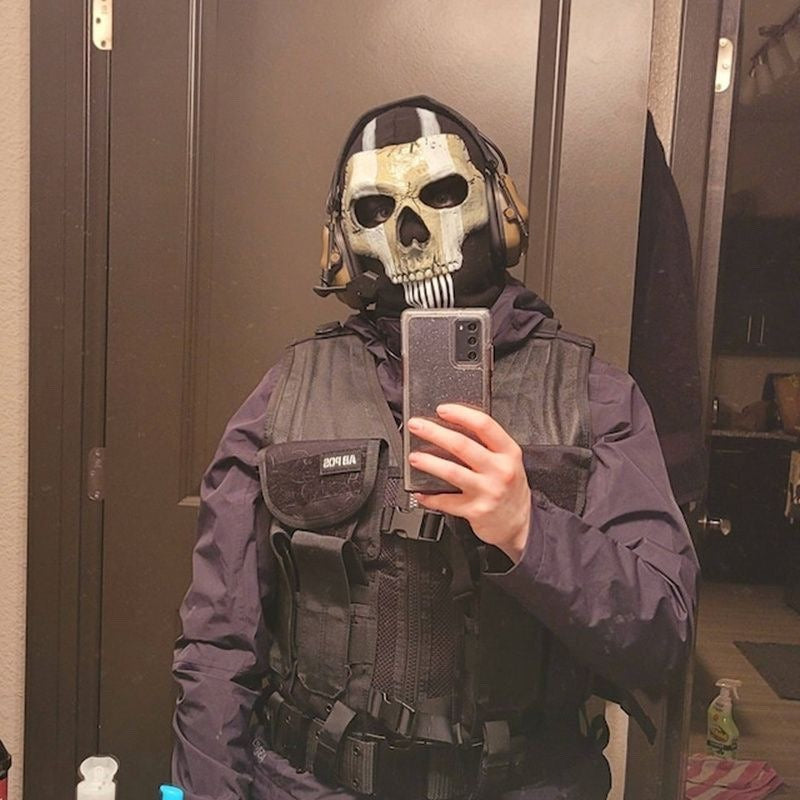 Halloween Call of Duty MWII Skull Tactical Mask – Cosplay Game Party Prop