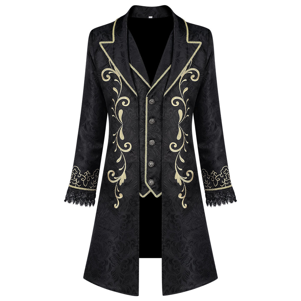 Halloween Mid-century Retro Costume Royal Prince Formal Wear Performance Set Cosplay Outfit