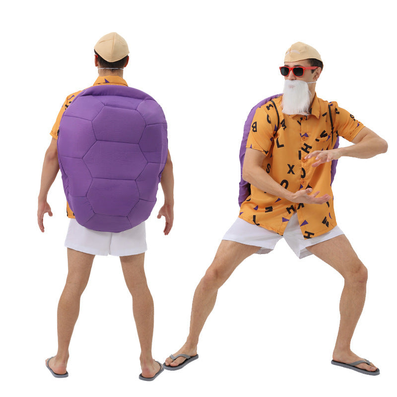 Halloween Dragon Ball Men's Turtle Hermit Cosplay Costume Male Character Turtle Man Outfit