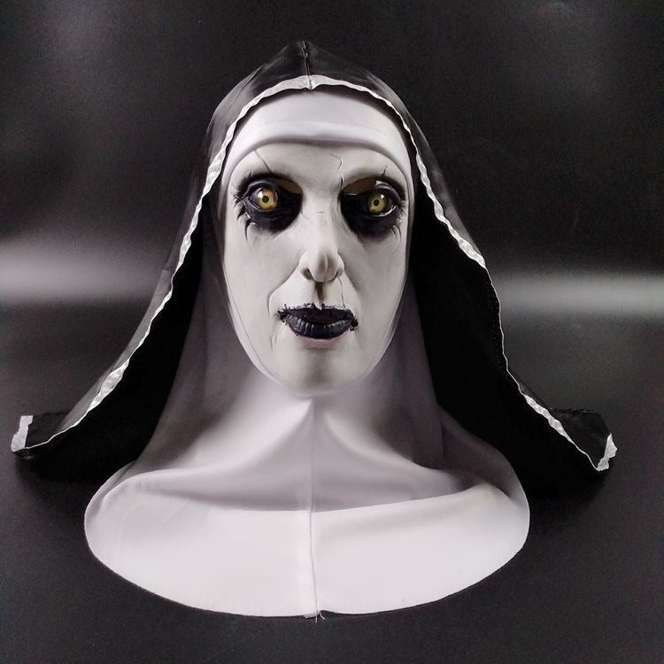 Halloween Horror Ghost Face Latex Mask – Soul Summoning Sister Scary Trick Headcover
