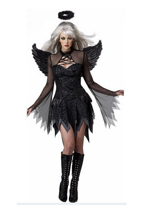 Halloween Costume Angel Role Play Performance Dress S-3XL Witch Costume Cosplay Angel Wings Goddess