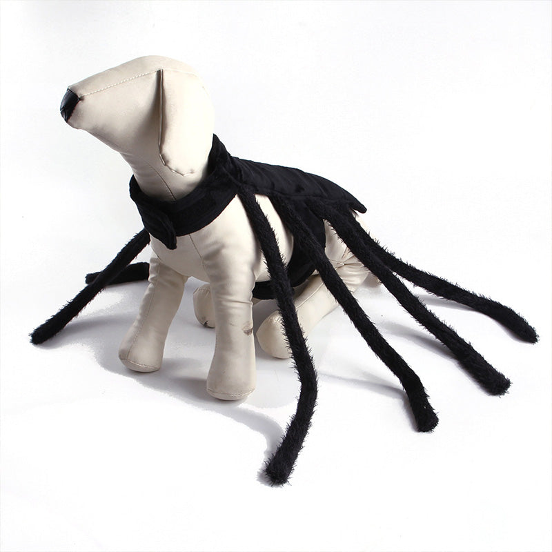 Spider Back Design Pet Halloween Costume – Fits Cats, Small/Medium Dogs & Puppies