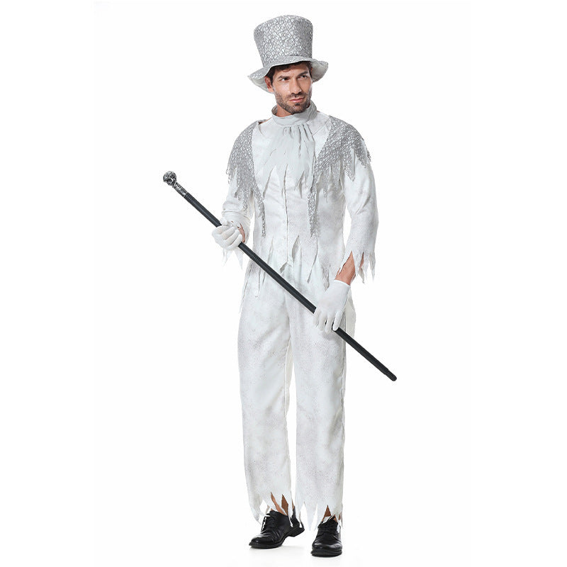 Halloween Magician Costume Cosplay Mad Hatter Circus Party Stage Performance Outfit