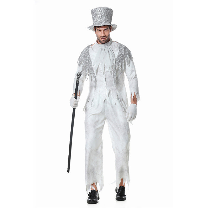 Halloween Magician Costume Cosplay Mad Hatter Circus Party Stage Performance Outfit