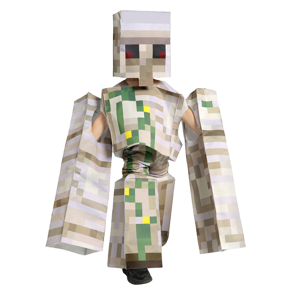 Golem Children's Cosplay Costume My World Game Minecraft Performance Costume Halloween Outfit