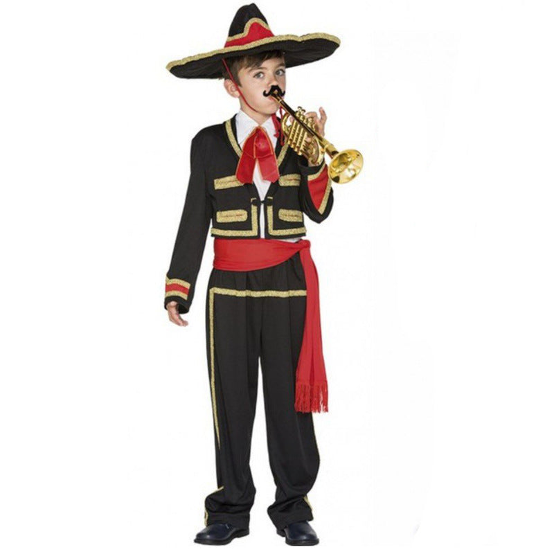 Adult Halloween Day of the Dead Masquerade Costume – Mexican Character Stage Outfit