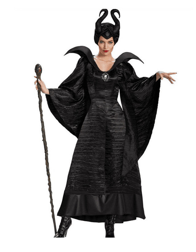 Sleeping Beauty Maleficent Costume Cosplay Devil Witch Outfit Halloween Game Uniform Plus Size Available