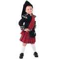 Children's Scottish Style Outfit Boys Plaid Skirt Vintage Clothing Halloween Stage Costume Party Wear