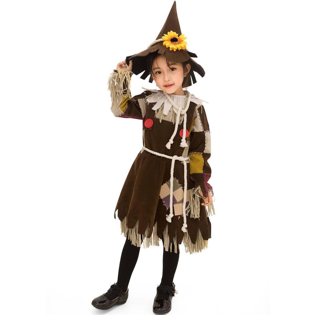 Halloween Costume Children Kindergarten Girl Little Scarecrow Drama Stage Performance Dress Wizard of Oz Princess Dress