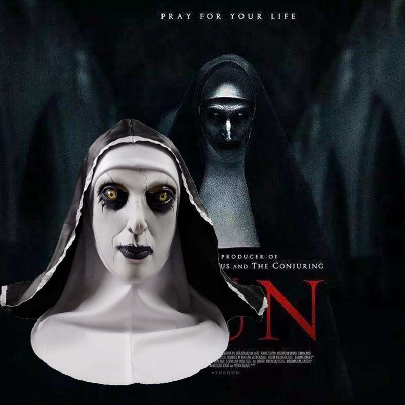 Halloween Horror Ghost Face Latex Mask – Soul Summoning Sister Scary Trick Headcover