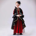 Halloween Kids Dark Princess Dress Cosplay Vampire Witch Costume Stage Performance Outfit