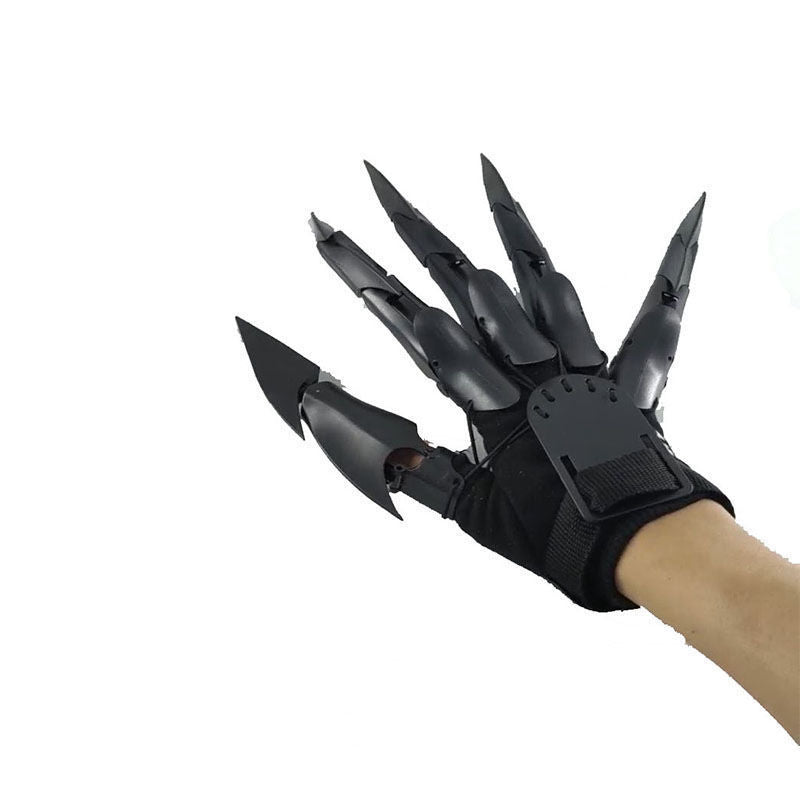 Halloween Black Dragon Claw Gloves – Flexible Jointed Horror Ghost Hand Role-Play Props