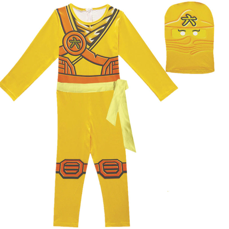 Kids Halloween Lego Ninjago Phantom Ninja Cosplay Jumpsuit – Cartoon Character Children's Costume