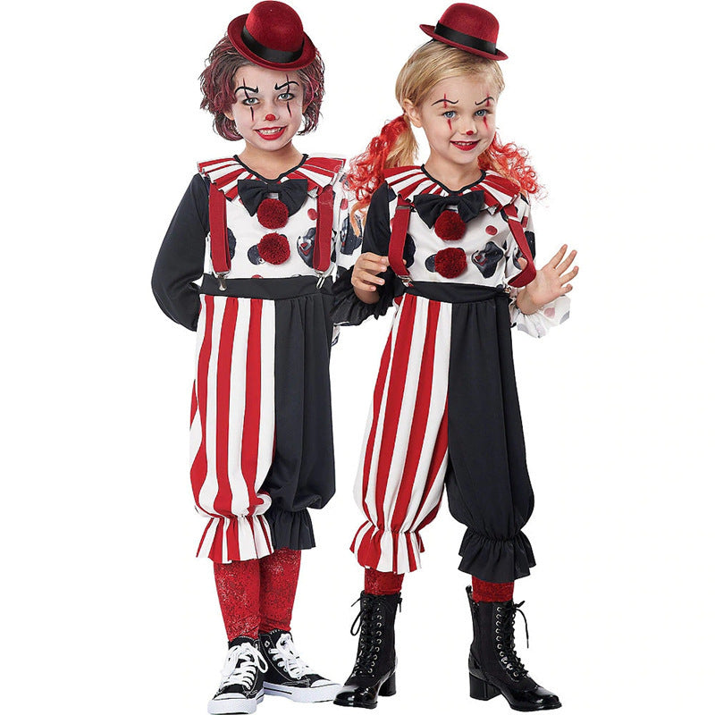 Clown Costume for Girls Festival COS Party Outfit, Children's Performance Wear, Kids Stage Costume, Halloween Clothing