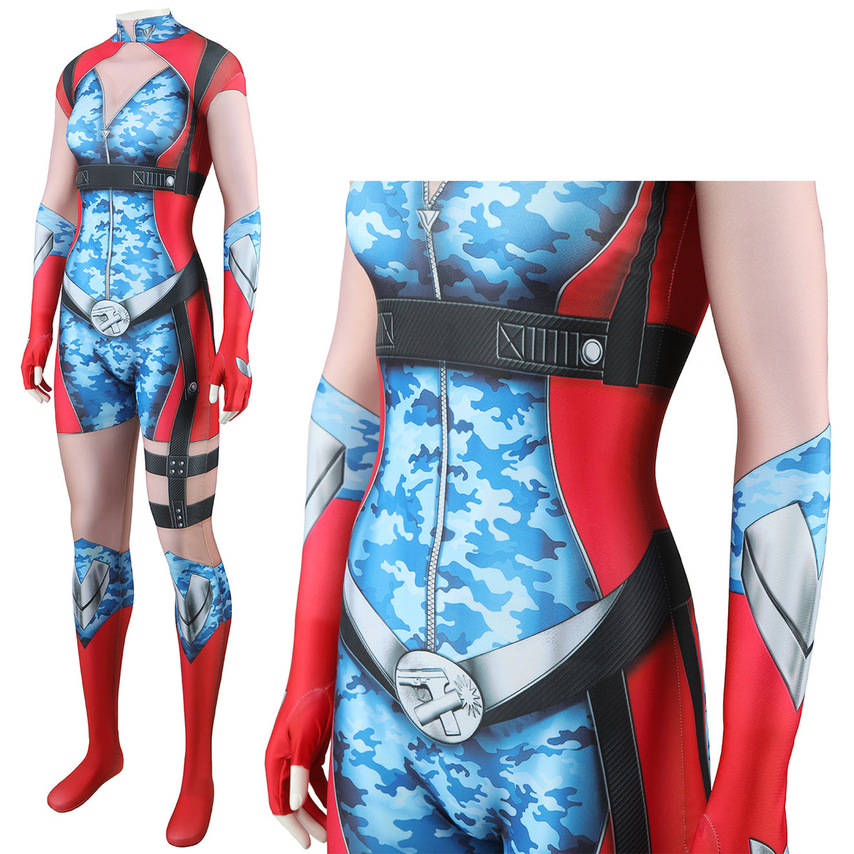 Adult Halloween The Boys Firecracker Cosplay Bodysuit – Black Robe Patrol Season 4 Outfit