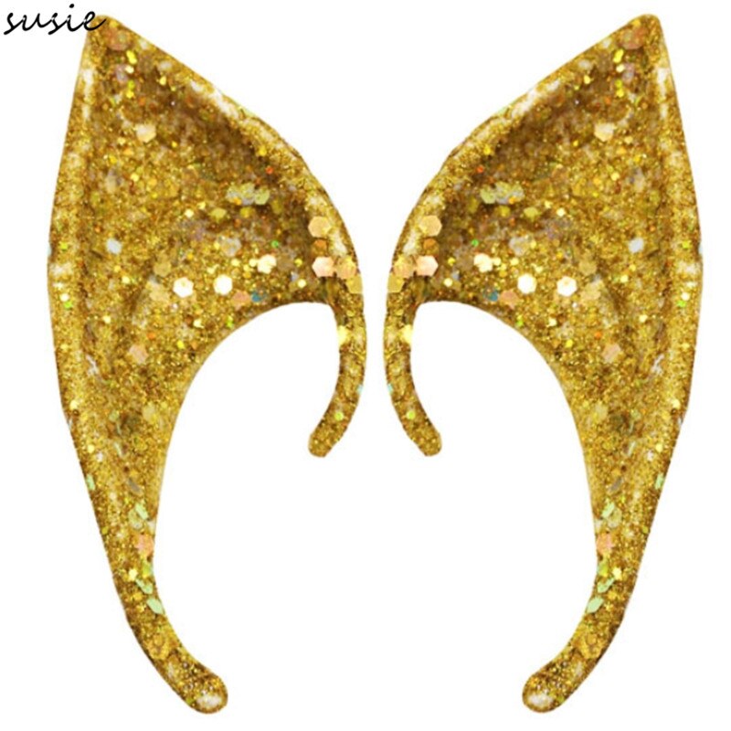 1 Pair Halloween Party Elven Elf Ears Pointed Anime Fairy Cosplay Costumes Vampire Soft Christmas Party Mask
