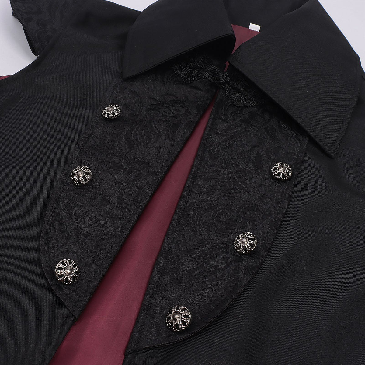 Halloween Vintage Royal Style High Neck Long Vest Jacket Dark Noble Earl Stage Cosplay Medieval Performance