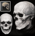 Halloween Skull Mask with Movable Mouth – Full Head Skull Headcover Horror Prop