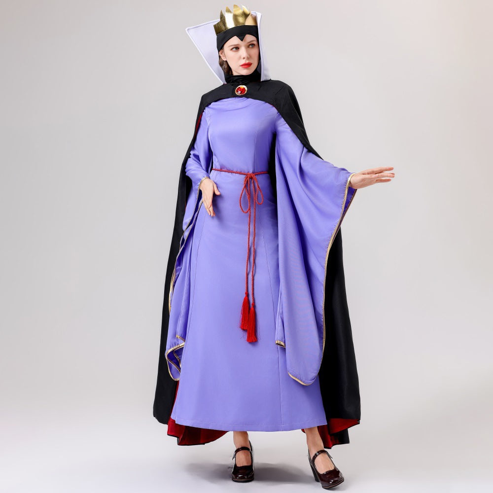 Fairy Tale Snow Queen Costume Cosplay Halloween Dress-Up Outfit Set