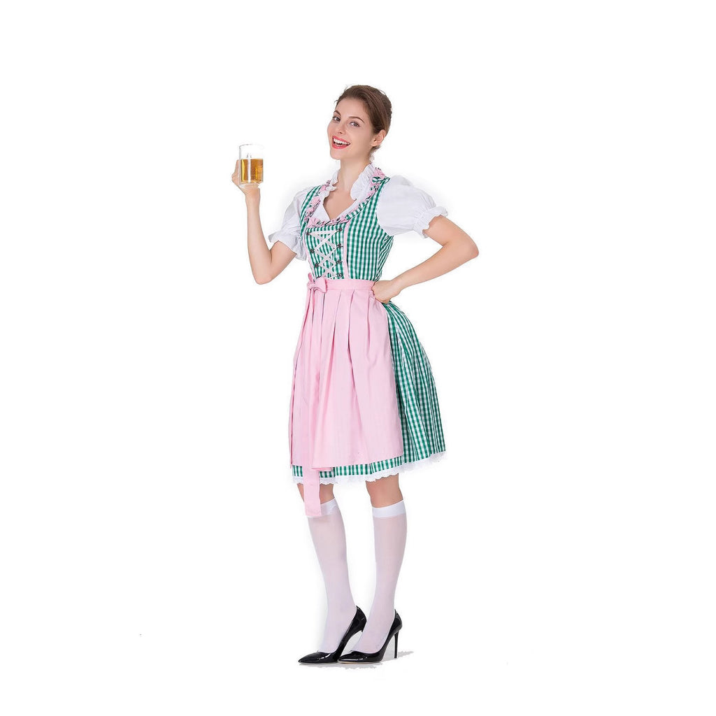 Women's Halloween Beer Girl Maid Costume – Oktoberfest Shapewear Stage Performance Dress